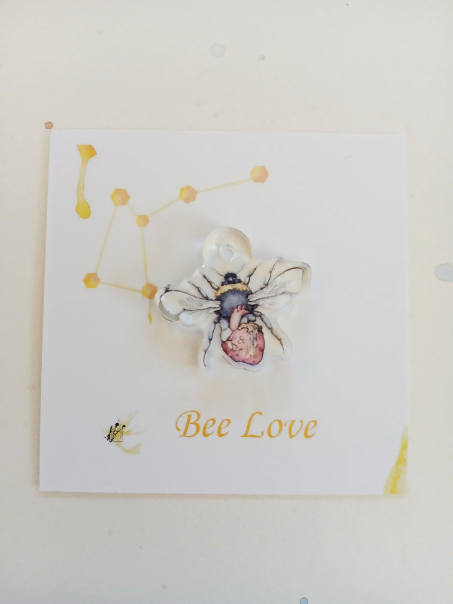 Bee Love acrylic charm