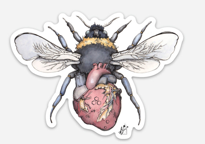 Bee Love Art Sticker