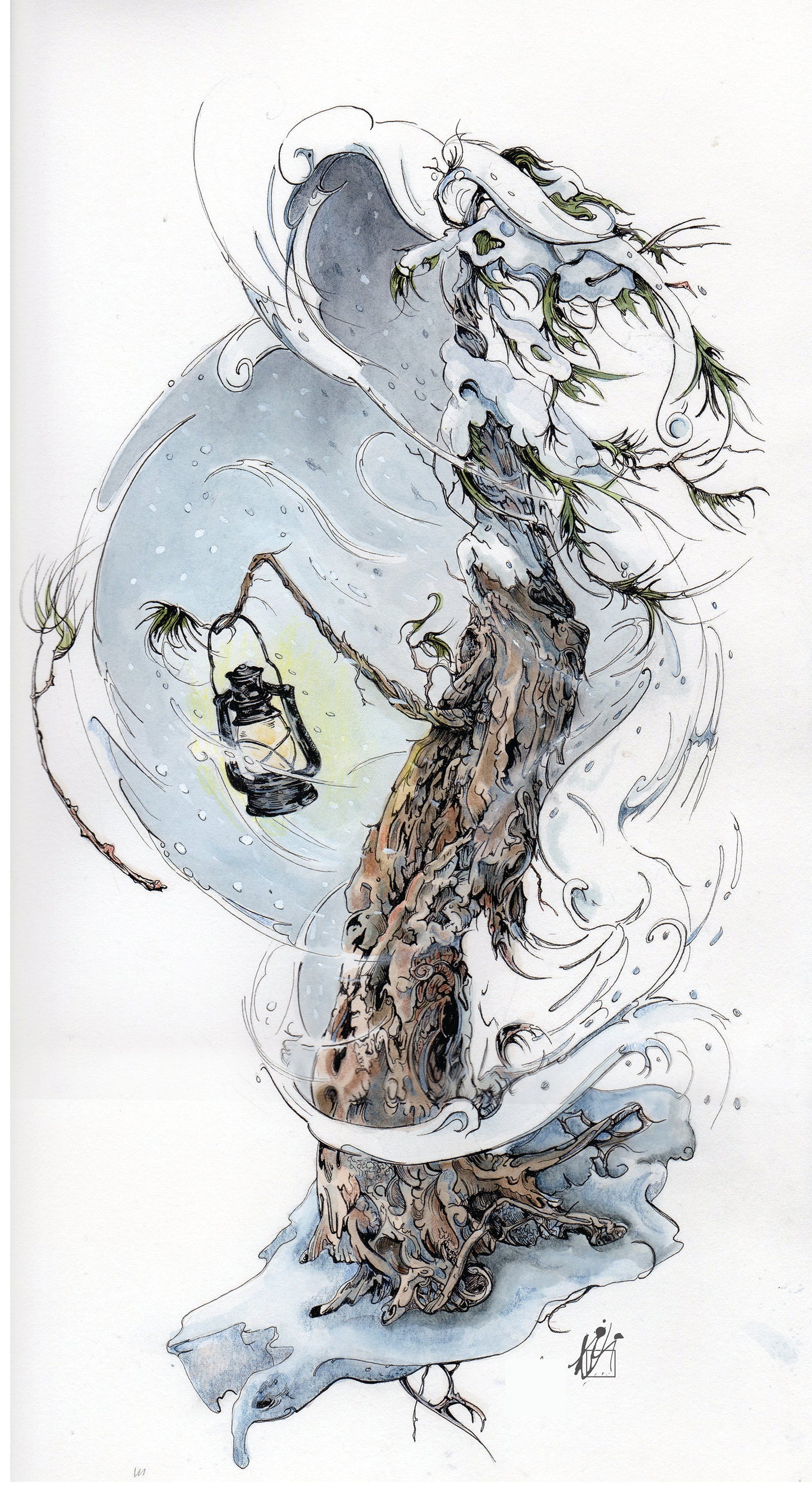 Original Artwork: Through the Storm 16in x 9in