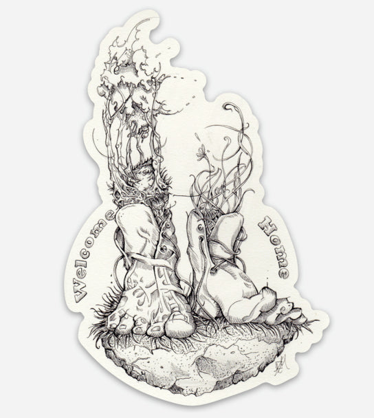 Welcome Home  Art Sticker