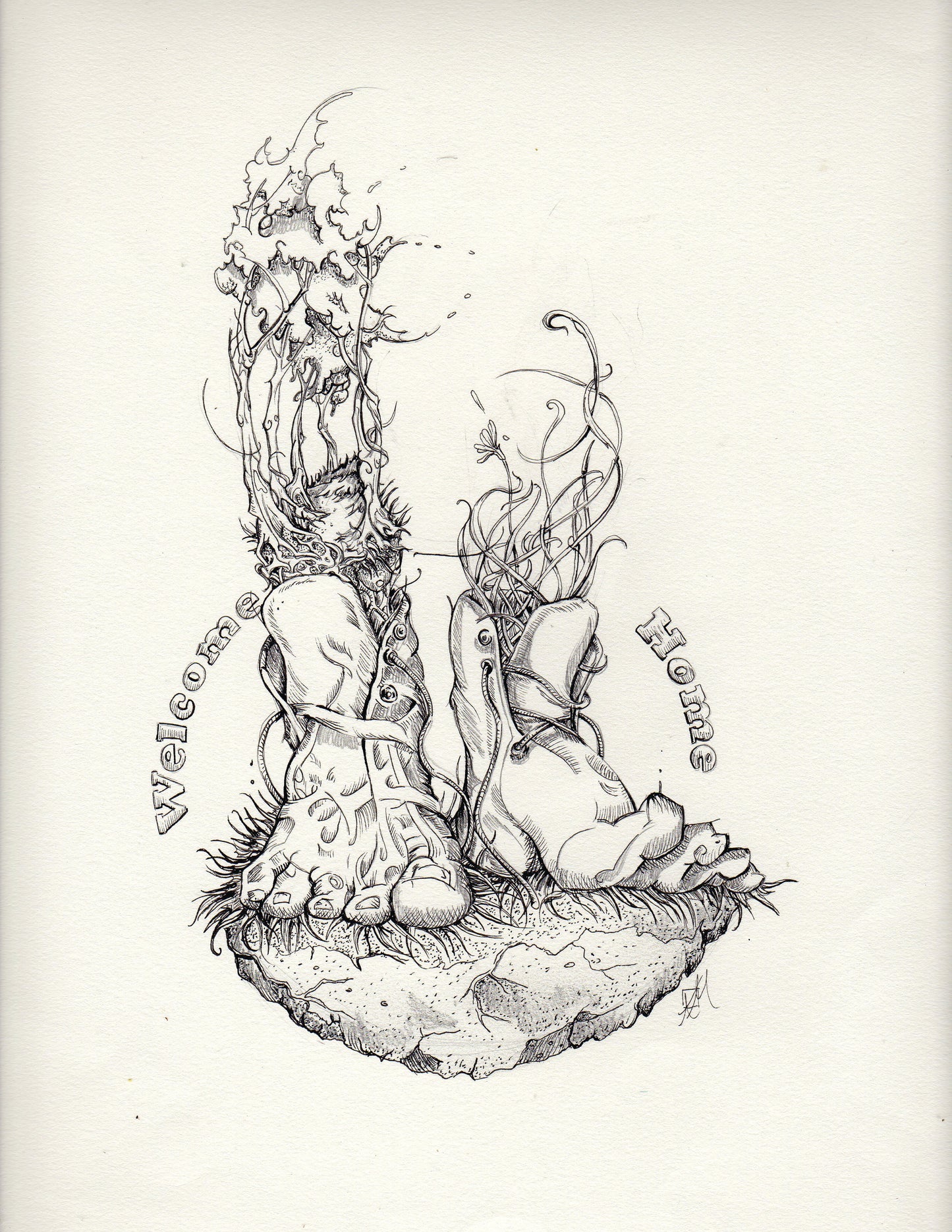 Original Artwork: Welcome Home 19in x 13in