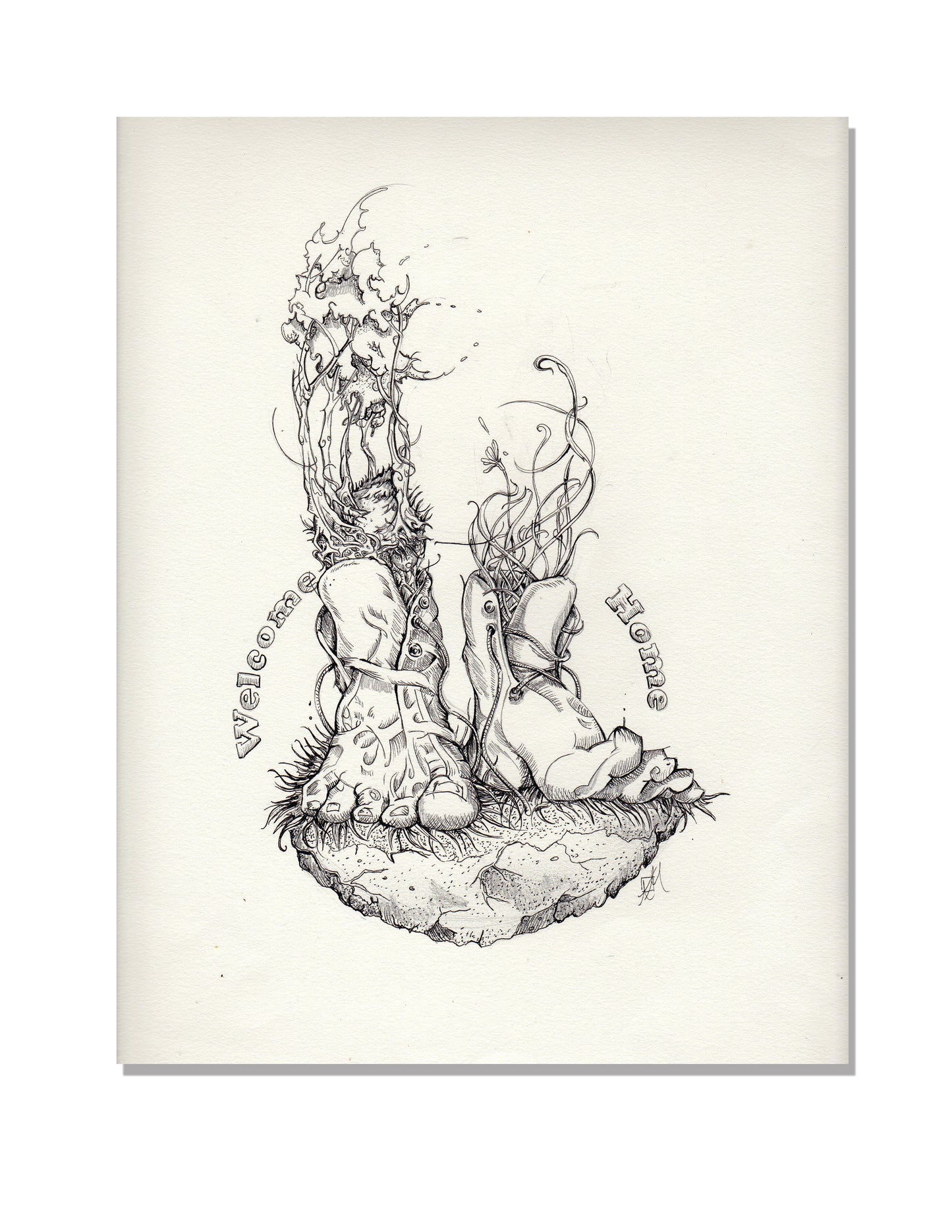 Welcome Home art print 9x11in