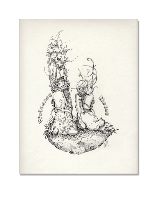 Welcome Home art print 9x11in